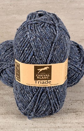 Pelote de laine et coton à tricoter TRIADE - Cheval Blanc
